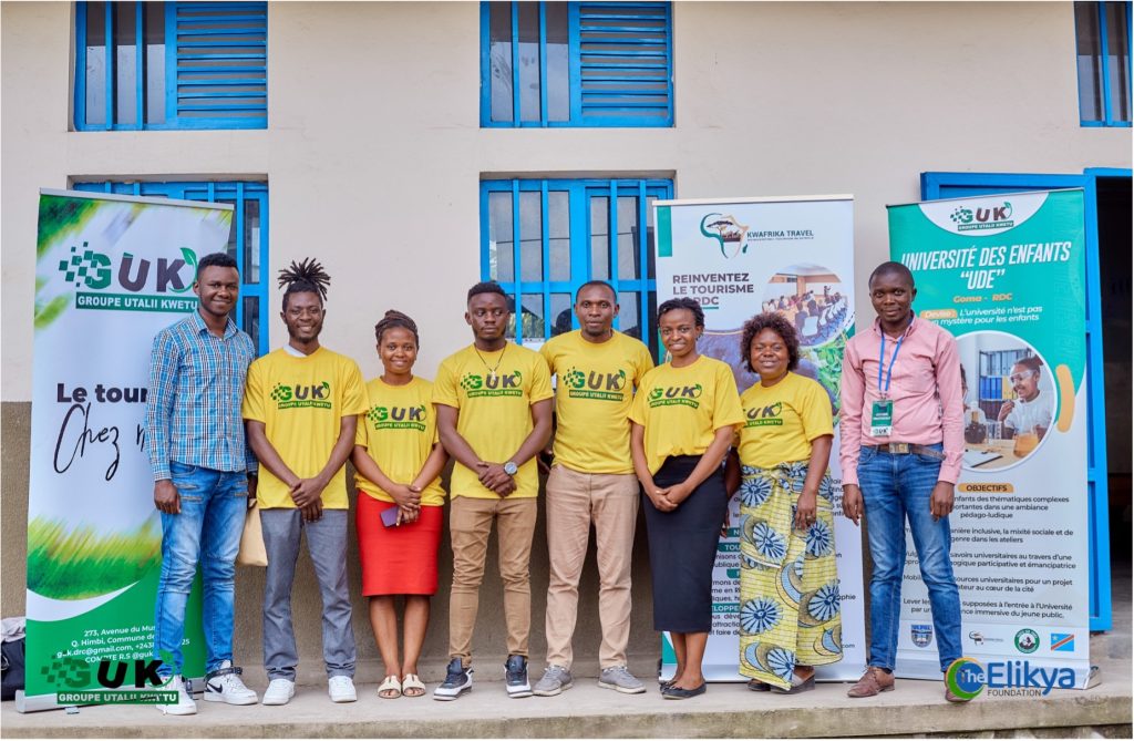 UDE Goma, les volontaires et staff de GUK après un atelier UDE réussi